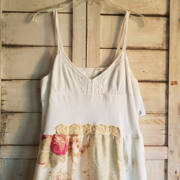 Upcycled Original White Mori Girl Tunic Dress XL🦋 - Picture 3 of 8